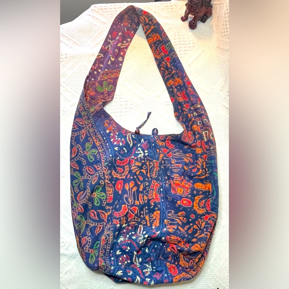 Boho Crossbody bag made in India reversible